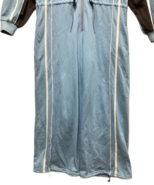 MAISON SPECIAL（メゾンスペシャル）MAISON SPECIAL (メゾンスペシャル) Sweat Track Rompers（スウェットトラックロンパース）21241265101 / オールインワン　ジャンプスーツ ブルー サイズ:Fの古着・服飾アイテム