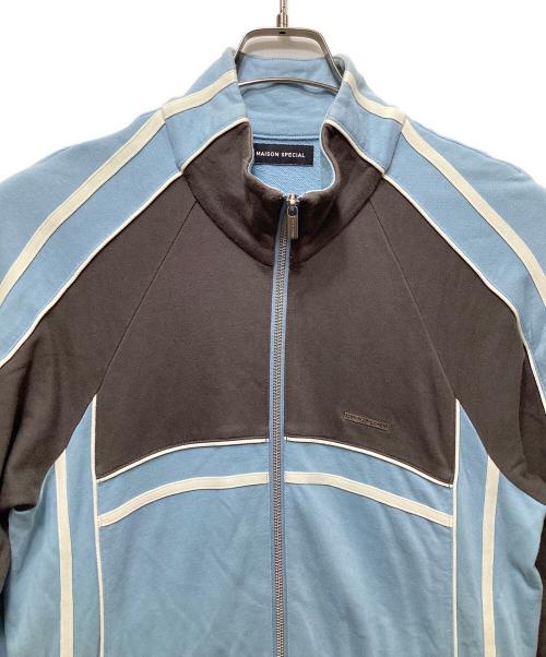 MAISON SPECIAL（メゾンスペシャル）MAISON SPECIAL (メゾンスペシャル) Sweat Track Rompers（スウェットトラックロンパース）21241265101 / オールインワン　ジャンプスーツ ブルー サイズ:Fの古着・服飾アイテム