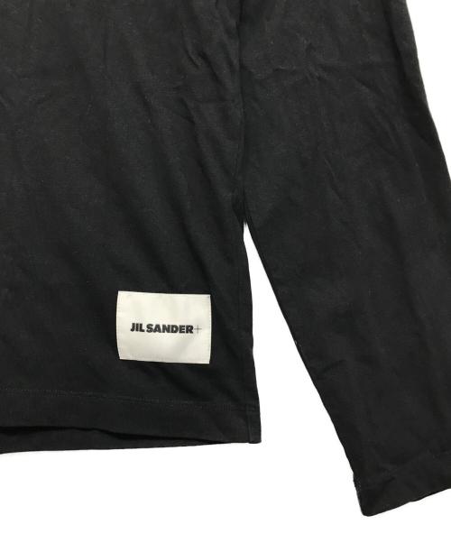 JIL SANDER+（ジルサンダープラス）JIL SANDER+ (ジルサンダープラス) ロゴパッチ ロングスリーブカットソー ブラック サイズ:Lの古着・服飾アイテム