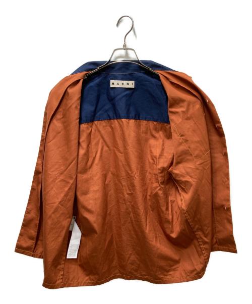 MARNI（マルニ）MARNI (マルニ) コットンポプリンオープンカラー S/Sシャツ ブラウン サイズ:46の古着・服飾アイテム