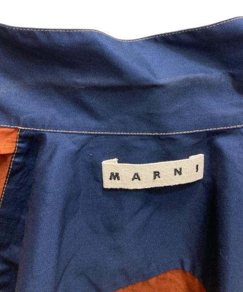 MARNI（マルニ）MARNI (マルニ) コットンポプリンオープンカラー S/Sシャツ ブラウン サイズ:46の古着・服飾アイテム
