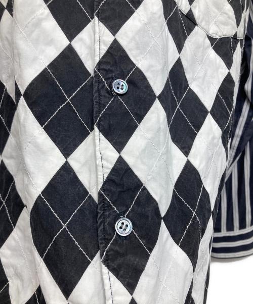 COMME des GARCONS SHIRT（コムデギャルソンシャツ）COMME des GARCONS SHIRT (コムデギャルソンシャツ) アーガイル×ストライプシャツ ブラック サイズ:Lの古着・服飾アイテム