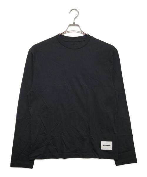 JIL SANDER+（ジルサンダープラス）JIL SANDER+ (ジルサンダープラス) ロゴパッチ ロングスリーブカットソー ブラック サイズ:Lの古着・服飾アイテム
