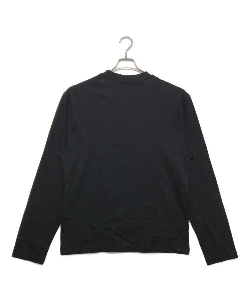 JIL SANDER+（ジルサンダープラス）JIL SANDER+ (ジルサンダープラス) ロゴパッチ ロングスリーブカットソー ブラック サイズ:Lの古着・服飾アイテム