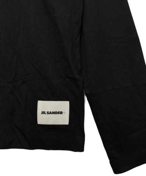 JIL SANDER+（ジルサンダープラス）JIL SANDER+ (ジルサンダープラス) ロゴパッチ ロングスリーブカットソー ブラック サイズ:Lの古着・服飾アイテム