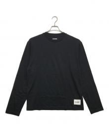 JIL SANDER+（ジルサンダープラス）の古着「ロゴパッチ ロングスリーブカットソー」｜ブラック