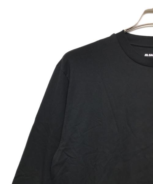 JIL SANDER+（ジルサンダープラス）JIL SANDER+ (ジルサンダープラス) ロゴパッチ ロングスリーブカットソー ブラック サイズ:Lの古着・服飾アイテム