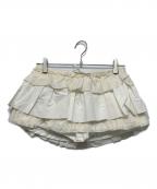 GLOWNYグロウニー）の古着「GIRLFRIEND RUFFLE MINI SKIRT」｜ホワイト