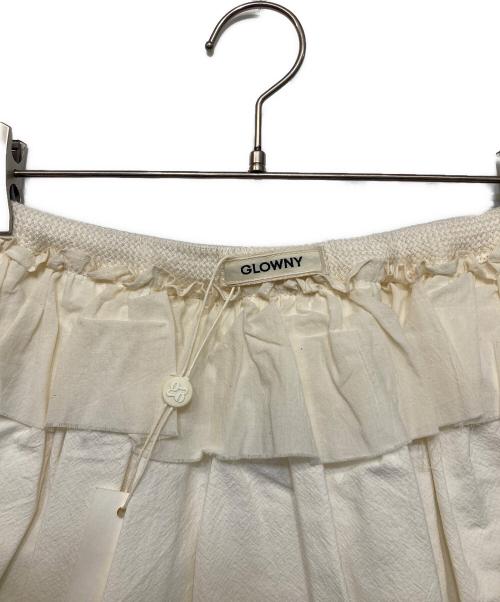 GLOWNY（グロウニー）GLOWNY (グロウニー) GIRLFRIEND RUFFLE MINI SKIRT ホワイト サイズ:S 未使用品の古着・服飾アイテム