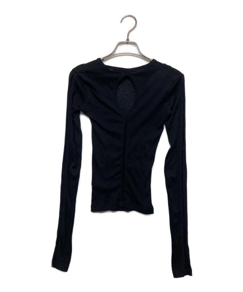 HELMUT LANG（ヘルムートラング）HELMUT LANG (ヘルムートラング) デザインカットソー ブラック サイズ:XSの古着・服飾アイテム