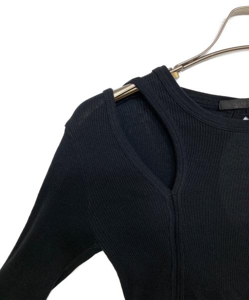 HELMUT LANG（ヘルムートラング）HELMUT LANG (ヘルムートラング) デザインカットソー ブラック サイズ:XSの古着・服飾アイテム