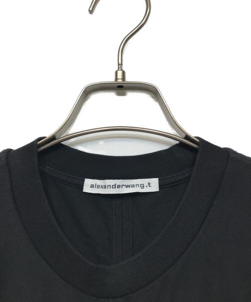 ALEXANDER WANG（アレキサンダー・ワン）ALEXANDER WANG (アレキサンダー・ワン) シャーリングノースリーブカットソー ブラック サイズ:Sの古着・服飾アイテム