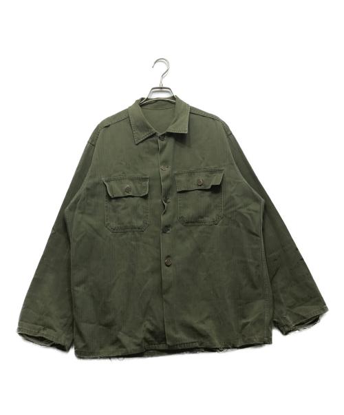 USED（ユーズド）USED (ユーズド) M-43 HBT ヘリンボーンツイルジャケット オリーブ サイズ:実寸参照の古着・服飾アイテム