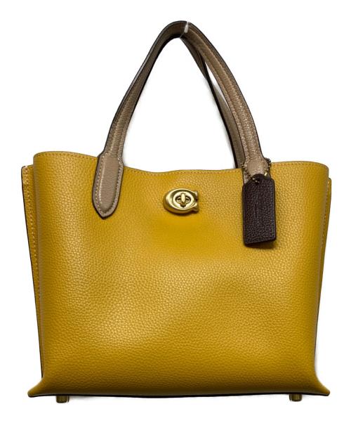 COACH（コーチ）COACH (コーチ) ウィロウ トート 24 カラーブロック イエローの古着・服飾アイテム