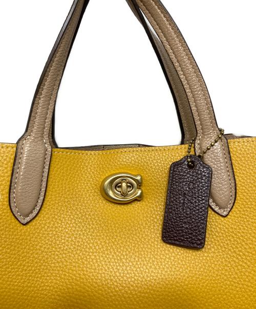 COACH（コーチ）COACH (コーチ) ウィロウ トート 24 カラーブロック イエローの古着・服飾アイテム