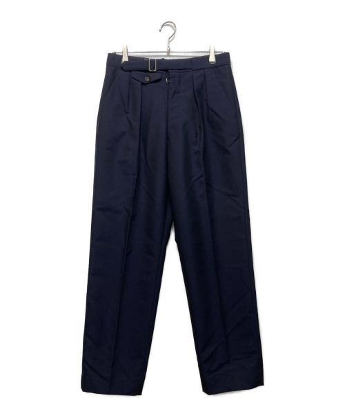 Maison Margiela（メゾンマルジェラ）Maison Margiela (メゾンマルジェラ) モヘヤ混ウール センタープレスパンツ ネイビー サイズ:46の古着・服飾アイテム