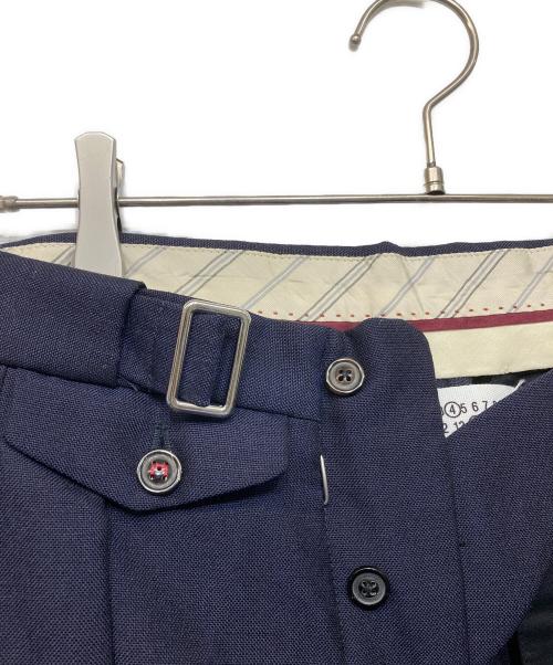 Maison Margiela（メゾンマルジェラ）Maison Margiela (メゾンマルジェラ) モヘヤ混ウール センタープレスパンツ ネイビー サイズ:46の古着・服飾アイテム