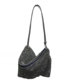 ANTEPRIMA（アンテプリマ）の古着「ツイストスモールバッグ」｜ネイビーシルバー/NAVYGENTO