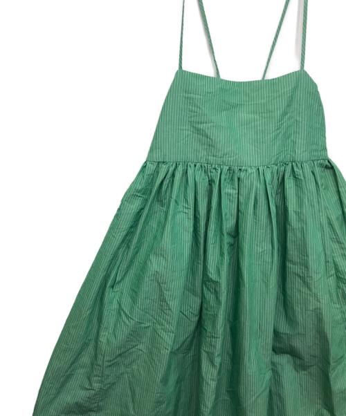 YORI（ヨリ）YORI (ヨリ) キャミストライプワンピース グリーン サイズ:34の古着・服飾アイテム