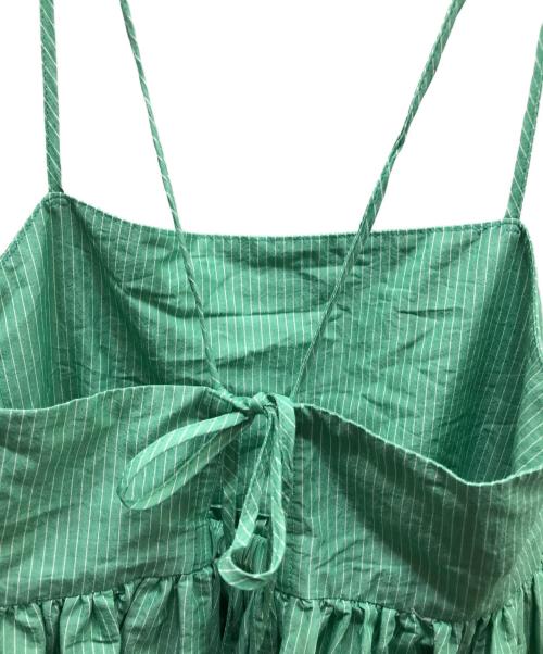 YORI（ヨリ）YORI (ヨリ) キャミストライプワンピース グリーン サイズ:34の古着・服飾アイテム