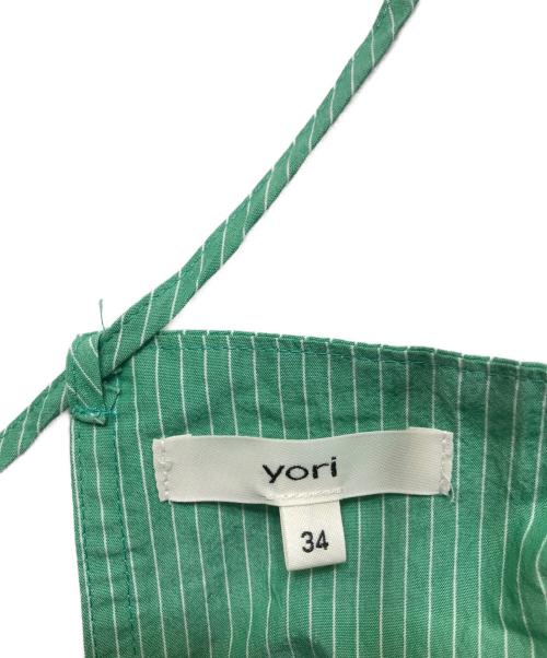 YORI（ヨリ）YORI (ヨリ) キャミストライプワンピース グリーン サイズ:34の古着・服飾アイテム