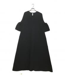 CFCL（シーエフシーエル）の古着「POTTERY SHORT BELL SLEEVE FLARE DRESS」｜ブラック