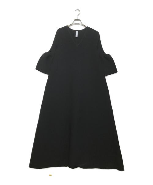 CFCL（シーエフシーエル）CFCL (シーエフシーエル) POTTERY SHORT BELL SLEEVE FLARE DRESS ブラック サイズ:１の古着・服飾アイテム