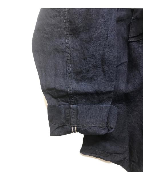 BONCOURA（ボンクラ）BONCOURA (ボンクラ) B-43 コットンリネン ボタンシャツ/ ネイビー サイズ:38の古着・服飾アイテム