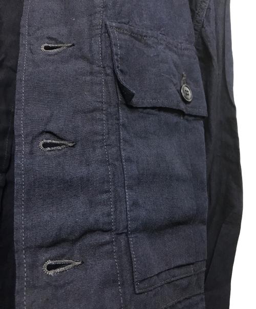 BONCOURA（ボンクラ）BONCOURA (ボンクラ) B-43 コットンリネン ボタンシャツ/ ネイビー サイズ:38の古着・服飾アイテム