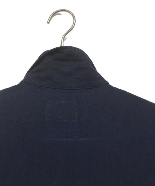BONCOURA（ボンクラ）BONCOURA (ボンクラ) B-43 コットンリネン ボタンシャツ/ ネイビー サイズ:38の古着・服飾アイテム