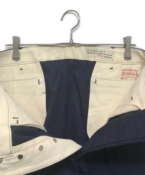 BONCOURA（ボンクラ）BONCOURA (ボンクラ) ストライプワークパンツ ネイビー サイズ:W33の古着・服飾アイテム