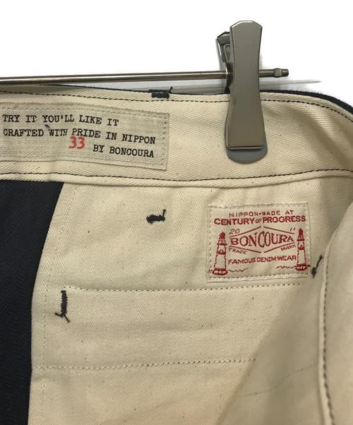 BONCOURA（ボンクラ）BONCOURA (ボンクラ) ストライプワークパンツ ネイビー サイズ:W33の古着・服飾アイテム