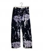 Vivienne Westwood ANGLOMANIAヴィヴィアンウエストウッドアングロマニア）の古着「レーヨンプリントパンツ」｜ブラック