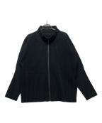 HOMME PLISSE ISSEY MIYAKEオム プリッセ イッセイ ミヤケ）の古着「プリーツジップアップジャケット」｜ブラック