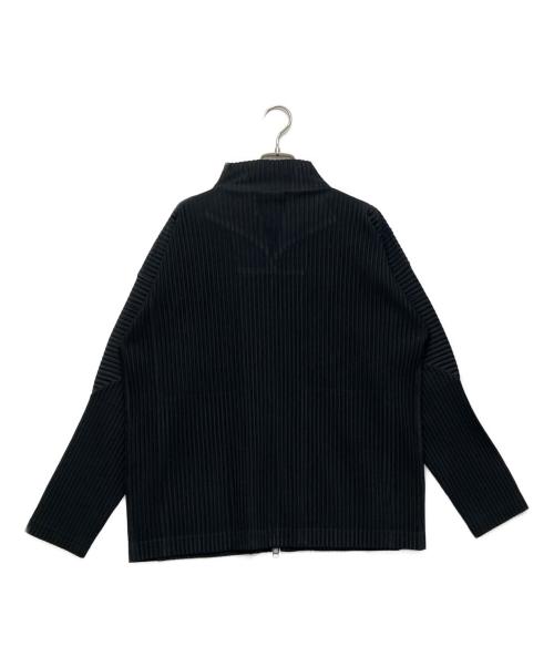 HOMME PLISSE ISSEY MIYAKE（オム プリッセ イッセイ ミヤケ）HOMME PLISSE ISSEY MIYAKE (オム プリッセ イッセイ ミヤケ) プリーツジップアップジャケット ブラック サイズ:2の古着・服飾アイテム