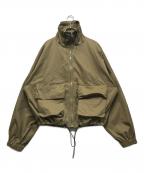 TODAYFULトゥデイフル）の古着「Standcollar Zip Blouson」｜ベージュ