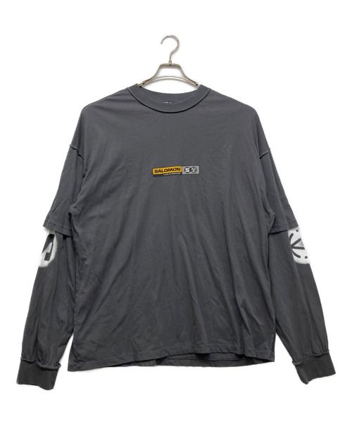 SALOMON（サロモン）SALOMON (サロモン) Slam Jam (サイアム ジャム) LONG SLEEVE TEE ブラウン サイズ:Lの古着・服飾アイテム