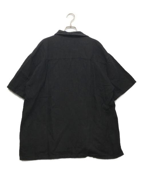 OVY（オヴィー）OVY (オヴィー) Hemp Short Sleeve Open Collar Shirt ブラック サイズ:Lの古着・服飾アイテム