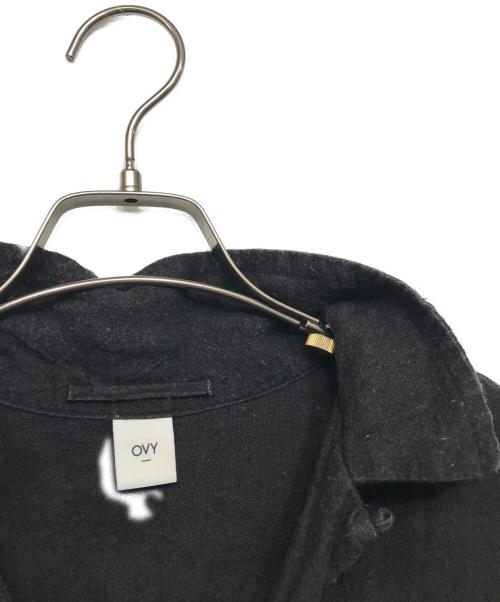 OVY（オヴィー）OVY (オヴィー) Hemp Short Sleeve Open Collar Shirt ブラック サイズ:Lの古着・服飾アイテム