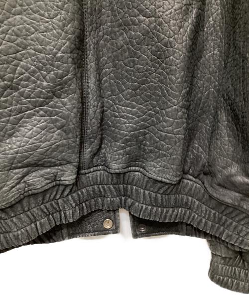 SUPREME（シュプリーム）SUPREME (シュプリーム) 21AW pebbled leather varsity jacket（ペブルド レザーバーシティジャケット） ブラック サイズ:Lの古着・服飾アイテム