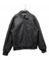 SUPREME（シュプリーム）の古着「21AW pebbled leather varsity jacket（ペブルド レザーバーシティジャケット）」｜ブラック