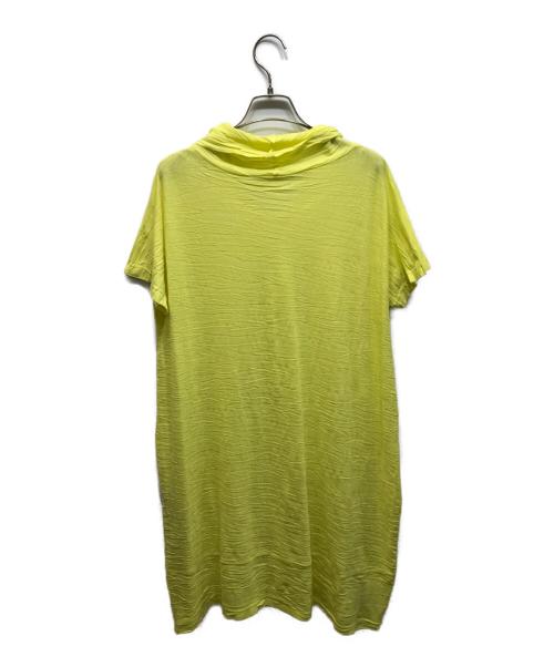 HaaT（ハート）Haat (ハート) シワ加工半袖ワンピース イエロー サイズ:2の古着・服飾アイテム
