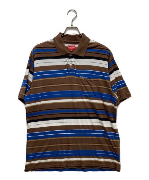 SUPREME（シュプリーム）SUPREME (シュプリーム) Multi Stripe Polo  23SS ブラウン サイズ:Mの古着・服飾アイテム