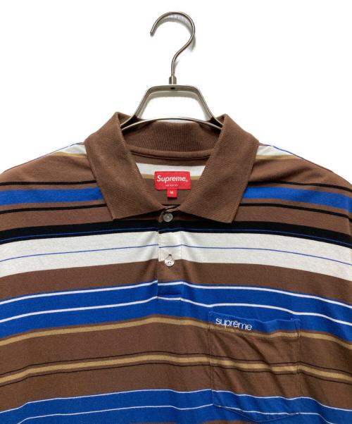 SUPREME（シュプリーム）SUPREME (シュプリーム) Multi Stripe Polo  23SS ブラウン サイズ:Mの古着・服飾アイテム