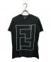FENDI（フェンディ）の古着「ビッグ刺繍ロゴＴシャツ」｜ブラック