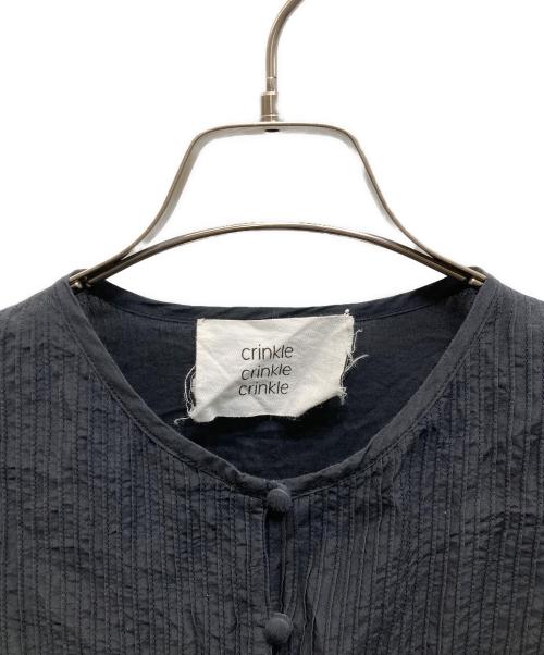 crinkle crinkle crinkle（クリンクル クリンクル クリンクル）crinkle crinkle crinkle (クリンクル クリンクル クリンクル) シルク混ティアードワンピース ブラック サイズ:Mの古着・服飾アイテム