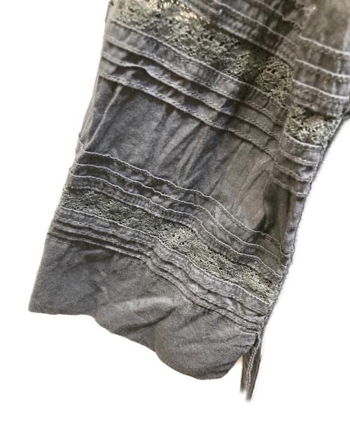 crinkle crinkle crinkle（クリンクル クリンクル クリンクル）crinkle crinkle crinkle (クリンクル クリンクル クリンクル) シルク混ティアードワンピース ブラック サイズ:Mの古着・服飾アイテム