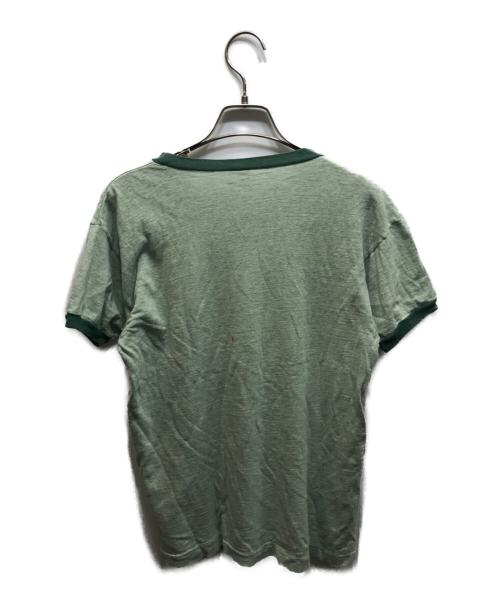 Champion（チャンピオン）Champion (チャンピオン) 染み込みリンガーTシャツ グリーン サイズ:Mの古着・服飾アイテム