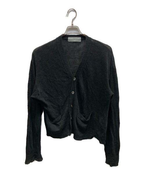 COMME des GARCONS HOMME（コムデギャルソン オム）COMME des GARCONS HOMME (コムデギャルソン オム) リネンニットカーディガン ブラック サイズ:不明の古着・服飾アイテム