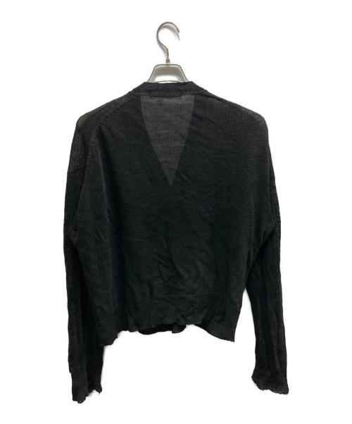 COMME des GARCONS HOMME（コムデギャルソン オム）COMME des GARCONS HOMME (コムデギャルソン オム) リネンニットカーディガン ブラック サイズ:不明の古着・服飾アイテム